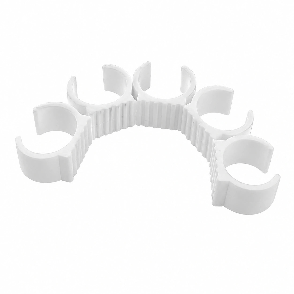 Cubiertas Antideslizantes para Pies de Hamaca en Forma de U, Plástico Blanco, Ajuste 38-42 mm, Paquete de 20